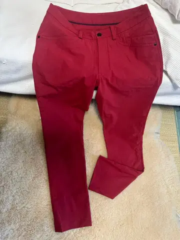 Lululemon 팬츠 레드 남성용 여성용 가능 골프 팬츠