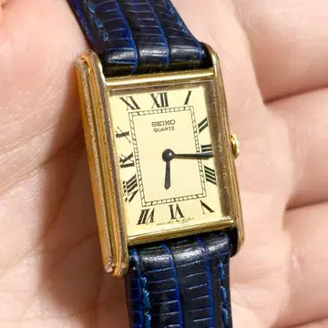 작동 SEIKO 세이코 80s 빈티지 손목시계 탱크 스퀘어