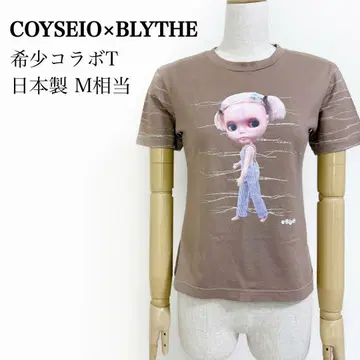COYSEIO x BLYTHE 인형 프린트 T셔츠 브라운 반팔 일본제