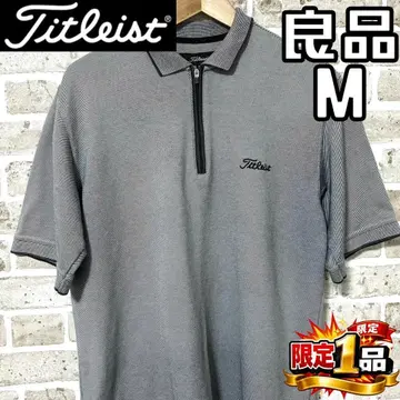 [ 선착순 ] 타이틀리스트 남성용 반팔 하프 지퍼 셔츠 M 그레이