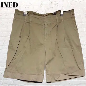 이네드 하프 팬츠 베이지 치노 팬츠 빅 사이즈 롤업 코튼