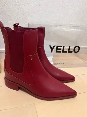 YELLO 부츠 레드 M 사이즈