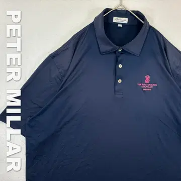 2076 PETER MILLAR 리츠칼튼 자수 피케 셔츠 XL
