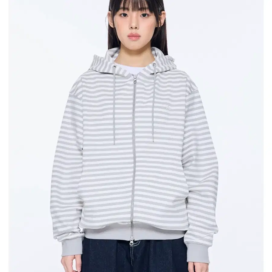 The Coldest Moment Stripe Hooded Zip-up Black S | Bunjang Global