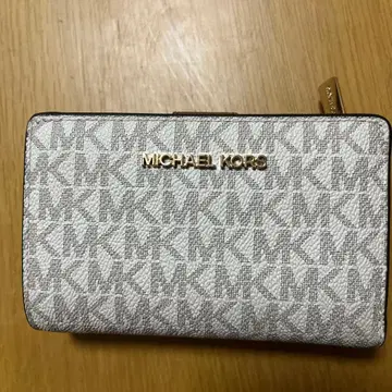 MICHAEL KORS 접이식 지갑 MK 시그니처 화이트