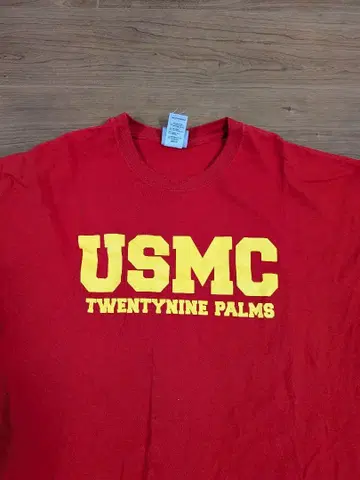 빅사이즈 빈티지 T셔츠 XXL 미군 해병대 USMC 빨간색