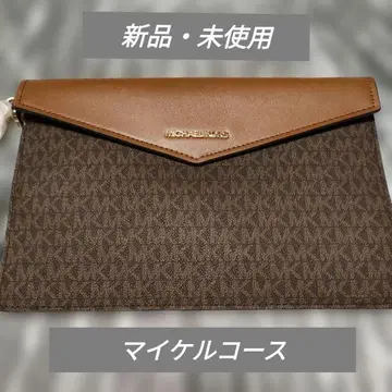 [ 새상품 미사용 ] MICHAEL KORS 클러치백 시그니처 브라운