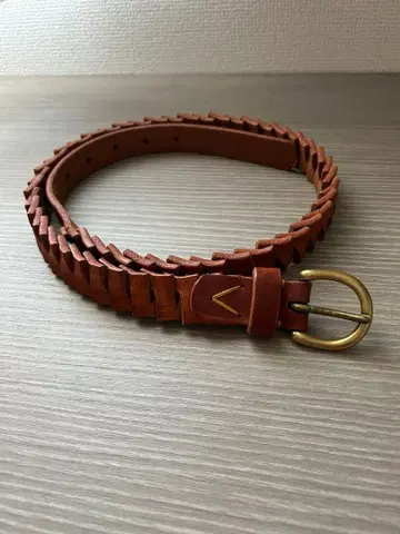 ANGLO MADE IN ENGLAND 가죽 벨트 브라운