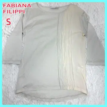 FABIANAFILIPPI 티셔츠 실크 절개 7부 소매 모니레 체인