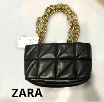 ZARA 완판템 미사용 새상품 퀼팅 GOLD체인 숄더 블랙
