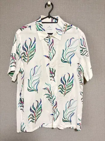 PS PaulSmith 폴스미스 반팔 셔츠 올 패턴 리프 보타니컬 M
