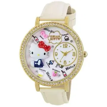 헬로키티 손목시계 화이트 산리오 HELLO KITTY 일본제