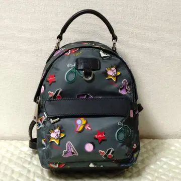 FURLA 훌라 파볼라 미니 백팩 로고 음각 나일론 가죽