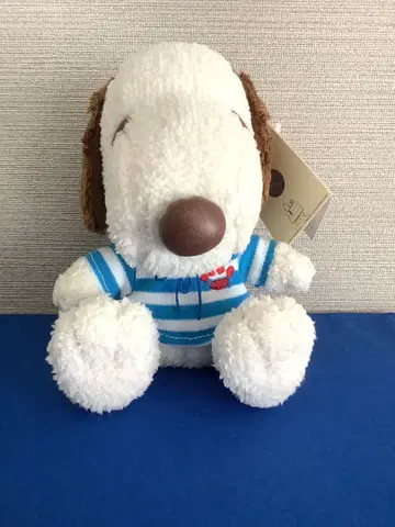 택 포함 스누피 봉제 인형 모카 마린 보더