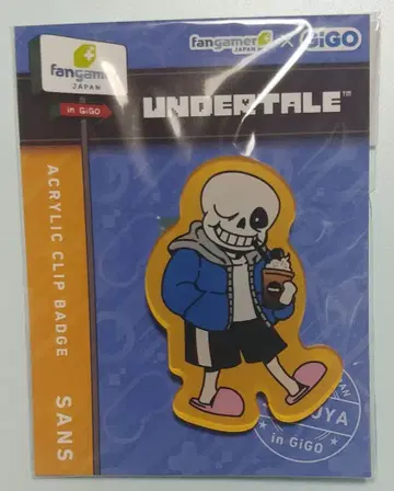 UNDERTALE 샌즈 아크릴 클립 배지 fangamer
