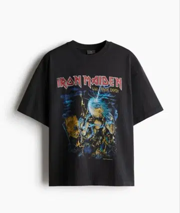 H&M 아이언 메이든 오버사이즈 티셔츠 M