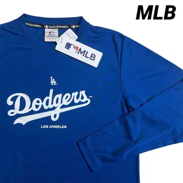 MLB 다저스 긴팔 셔츠 메쉬 소재 트레이닝 의류 영문 로고