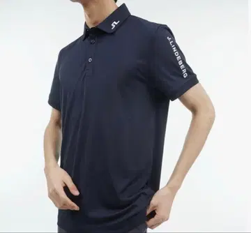 J.LINDEBERG 골프 남성용 반팔 피케 셔츠 네이비 XL