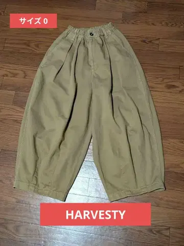 HARVESTY 하베스티 서커스 팬츠 0 와이드 팬츠 카키 베이지