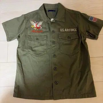 AVIREX 워크 셔츠 U.S. AIR FORCE 자수