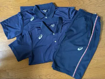 ASICS 아식스 피케 셔츠 팬츠 3세트 네이비 L