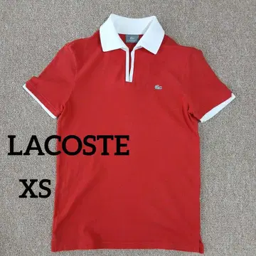 LACOSTE 남성용 피케 셔츠 레드 XS 새상품급 y2k