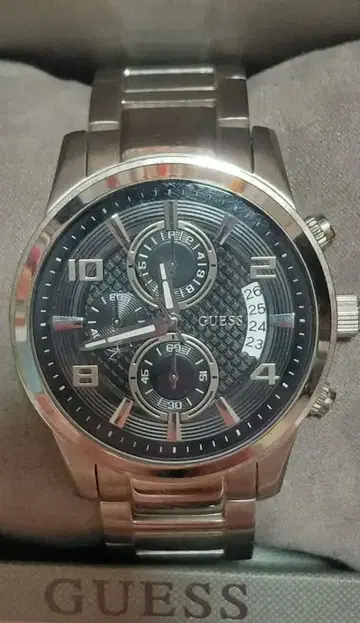 [ 무료배송 ] 손목시계 크로노그래프 스테인리스 guess w0075g1