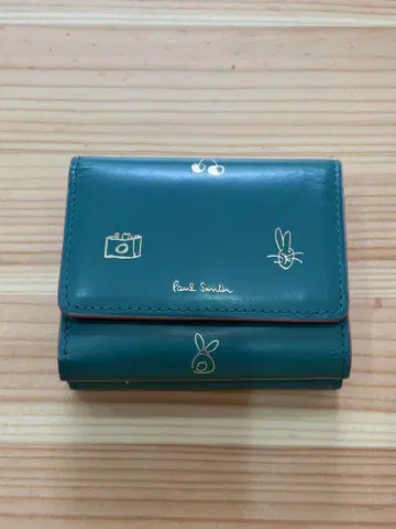 Paul Smith 3단 폴더형 지갑 가마구치 믹스 두들 그린