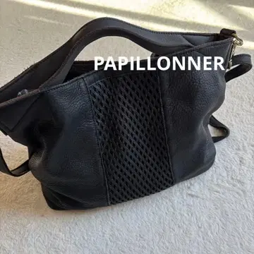 PAPILLONNER 레더 가죽 2way 숄더백 블랙