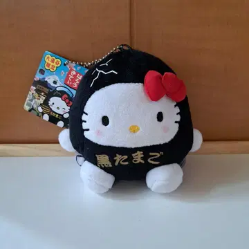 레어 헬로키티 오와쿠다니 블랙 에그 봉제 인형 키링 지역 한정 키티