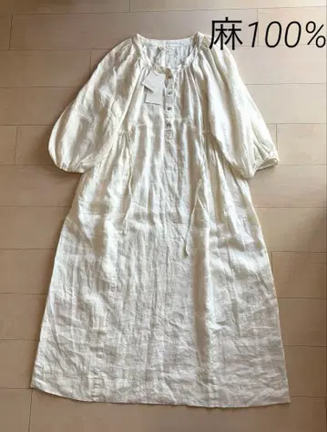 미사용 새상품 ZARA 린넨 100% 롱 원피스