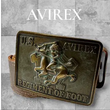 AVIREX 아비렉스 놋쇠 버클 빈티지 가죽 벨트