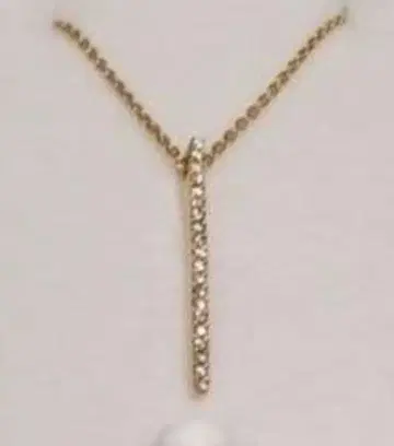 스타 주얼리 K10 50cm 0.06ct 다이아 바 목걸이 아가트