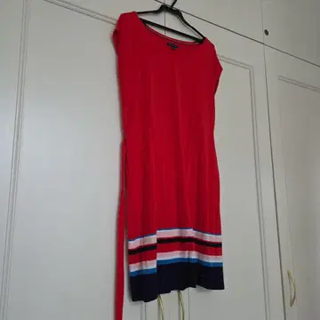 TOMMY HILFIGER 반팔 원피스 레드 S/P