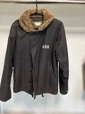 USN N-1 덱 자켓 보아 자켓 밀리터리 블랙 34