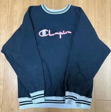 Champion 90s 리버스 위브 블랙 자수 택 미국제