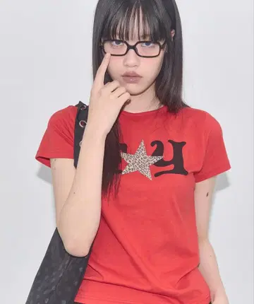 레오파드 T셔츠(레드) FANCYCLUB 팬시클럽 Y2K