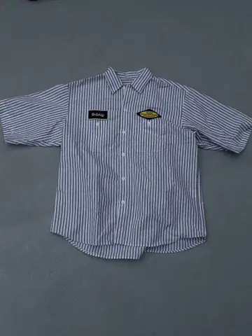 BEAMS HEART G.M.S. 스트라이프 워크 셔츠 S 사이즈