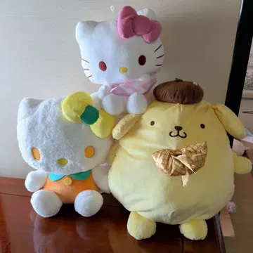 폼폼푸딩&헬로키티 빅 봉제 인형&미니 봉제 인형 세트