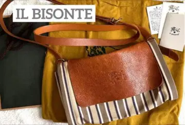 [ IL BISONTE ] 숄더백 통형 스트라이프