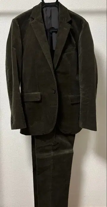 남성용 코듀로이 수트 그린