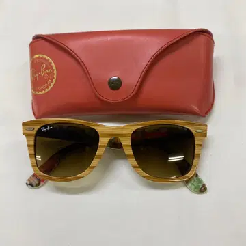 레이밴 WAYFARER 나뭇결 패턴 RB2140 케이스 포함