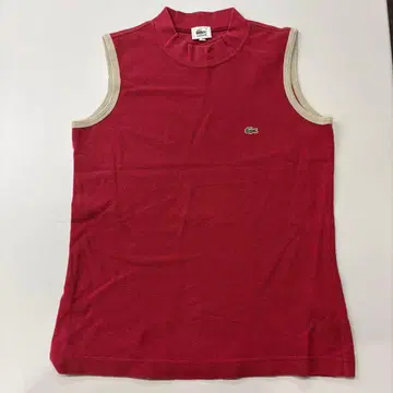 41 LACOSTE 슬리브리스 피케 셔츠 레드 사이즈 40