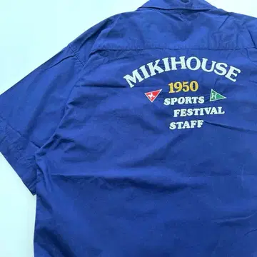 [ mikiHOUSE ] 90s 미키하우스 워크 셔츠 자수 셔츠