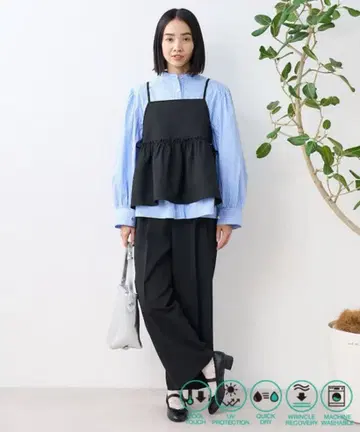 FREAK'S STORE 접촉 냉감/UV 린넨 터치 뷔스티에 셋업