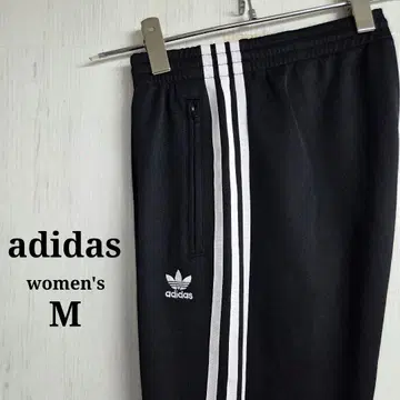 아디다스 오리지널 여성용 저리 팬츠 M 자수 로고 블랙 컬러