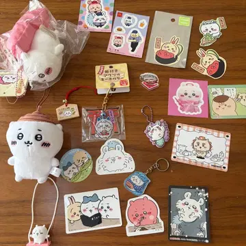 치이카와 (먼작귀) 굿즈 묶음 판매 스티커 키링