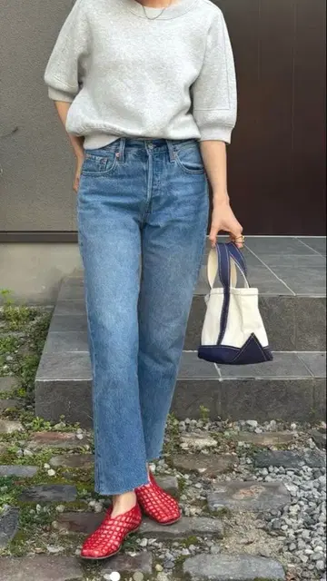 새상품 Levi's(R) 리바이스(R) 별주 501 CROP