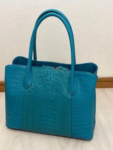 새상품급 가마쿠라 타카노 터콰이즈 토트백 핸드백