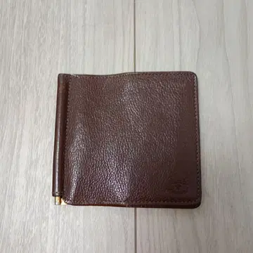 IL BISONTE 머니클립 가죽 브라운
